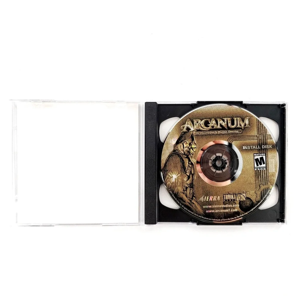 Arcanum: Of Steamworks & Magick Obscura (PC, 2001) w/ Manual Mint Discs